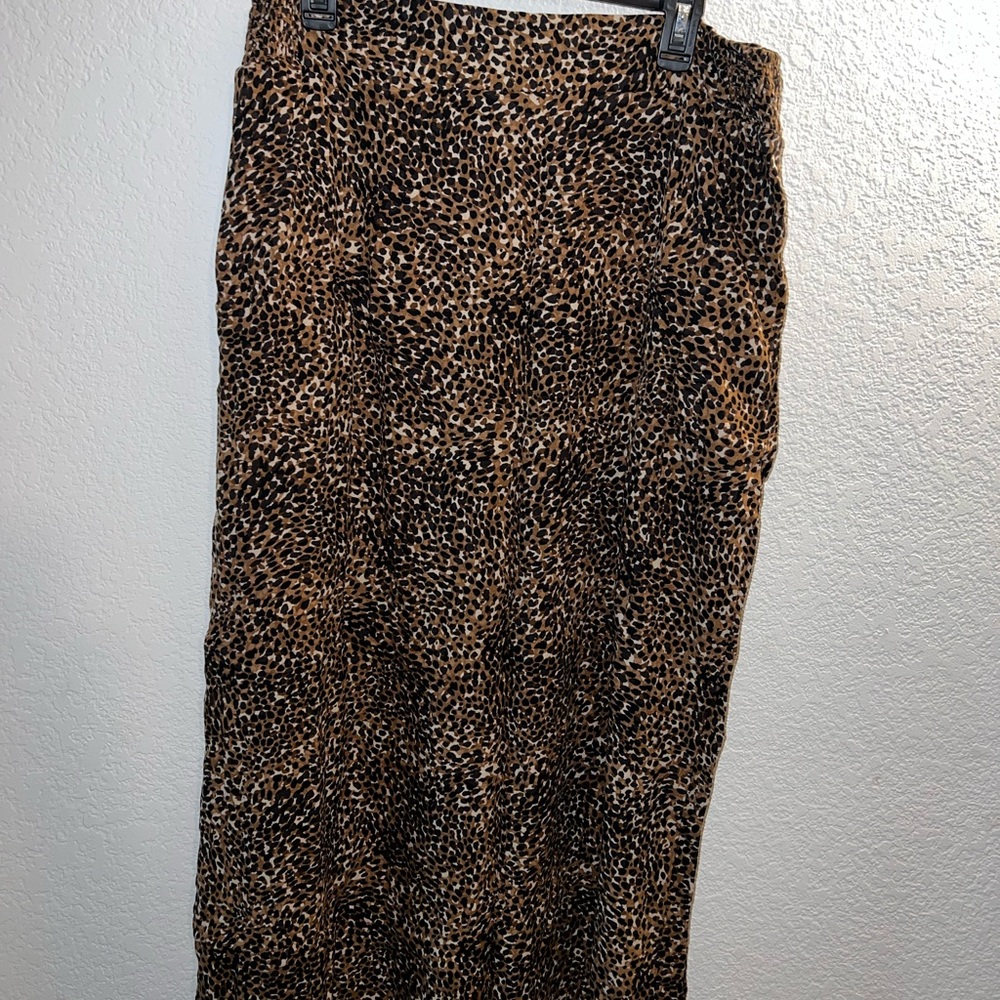 Old Navy Brown and Black Midi Skirt